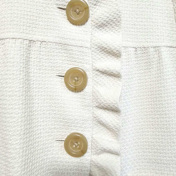 J. Crew Blazer Women's Irovy Wool Blend Button Up Ruffles Lined Size 2 - Picture 5 of 8